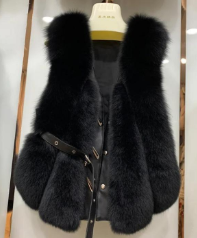 women's fox fur vest